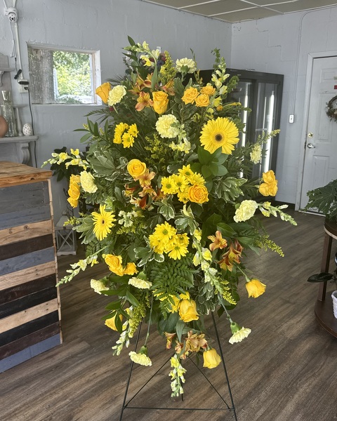 Sunshine Standing Spray from Roxie's Florist in Burlington, NC