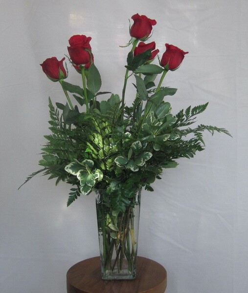 Half Dozen Roses from Roxie's Florist in Burlington, NC