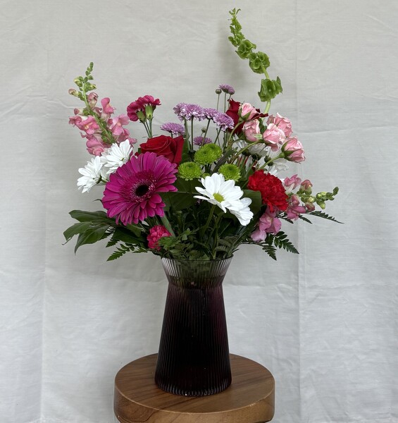 My Love Forever- Burgandy Vase from Roxie's Florist in Burlington, NC